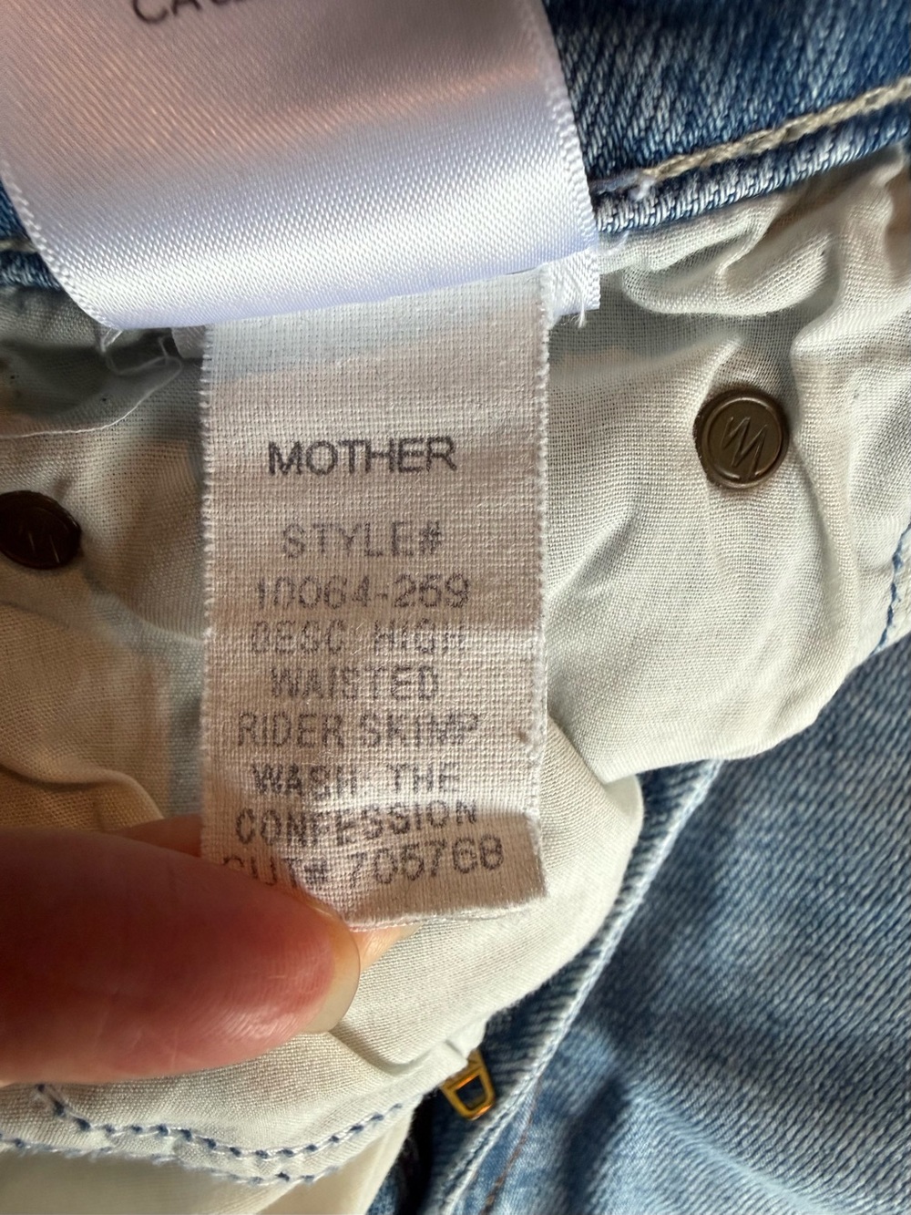 Mother Superior Denim High Waisted Rider Skimp Cropped Jeans 27 The Confession - Picture 10 of 11